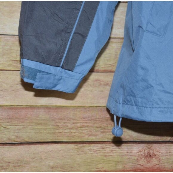 Prairie Mountain Mens L Blue Full Zip Windbreaker Jacket Coushatta Wolf Logo - Picture 7 of 12